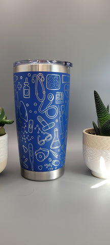 Doctor, nurse graduate gift medical gift Laser Engraved 20oz Double Wall Insulated Tumbler Travel mug,Seamless Tumbler ,Gift