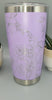 Carnations Lily Of The Valley and Violets gift Laser Engraved 20oz Double Wall Insulated Tumbler Travel mug, Gift for mum,daughter, sister