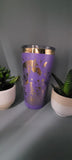 Horse and flowers Laser Engraved 20oz Double Wall Insulated Tumbler Travel mug,Seamless Tumbler ,Gift for daughter, niece, Friend