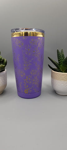 Cherry Blossoms, flower,  floral girt Laser Engraved 20oz Double Wall Insulated Tumbler Travel mug,Seamless Tumbler ,Gift for daughter