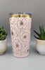 Peony Peonies,  flowers,  Floral Laser Engraved 20oz Double Wall Insulated Tumbler Travel mug,Seamless Tumbler ,Gift for daughter, niece