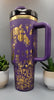 Horse and flowers, Horse Lover, Horseriding 40oz Double Wall Insulated Tumbler with Handles Gift for mom, sister