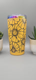 Daisy's, flower,  floral gift  Laser Engraved 20oz Double Wall Insulated Tumbler Travel mug,Seamless Tumbler ,Gift for daughter