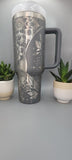 Sugar Skulls mandala ,Flower gift 40oz Double Wall Insulated Tumbler with Handles Gift for mom, Granny, sister