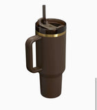 Any of our Designs 40oz Double Wall Insulated Tumbler with Handles Gift for mom, Granny, sister, Niece, Teacher Engraves Gold