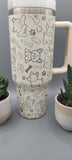 Corgi dog 40oz Double Wall Insulated Tumbler with Handles Gift for mom, Granny, sister, Niece