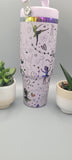 Ballet, dance lilac and rainbow Laser Engraved 30oz Double Wall Insulated Tumbler Custom Seamless Tumbler