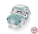 Bug Car Charm, car Charm S925 Sterling Silver Charms for Bracelet necklace
