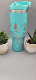Tulips and butterflies,  butterfly garden Laser Engraved 30oz Double Wall Insulated Tumbler