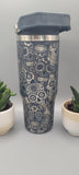 Halloween,  sugar skulls, Tattoo Laser Engraved 30oz Double Wall Insulated Tumbler kids tumblers, gifts for boys