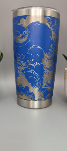 Viking, warrior Laser Engraved 20oz Double Wall Insulated Tumbler Travel mug,Seamless Tumbler ,Gift for daughter, niece, Friend