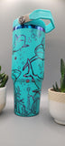 Shark, ocean,  under the sea Laser Engraved 30oz Double Wall Insulated Tumbler Custom Seamless Tumbler