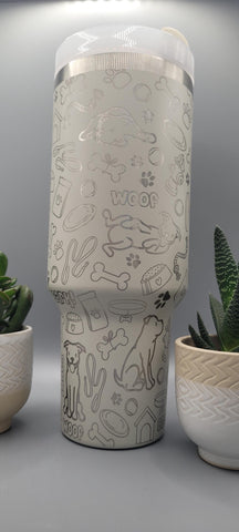 Pit bull, pitbull dog 40oz Double Wall Insulated Tumbler with Handles Gift for mom, Granny, sister, Niece