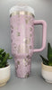 Ladybugs, rainbows, Daisys and stars 40oz Double Wall Insulated Tumbler with Handles Gift for mom, Granny, sister, Niece