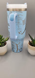 Volleyball, sport, 40oz Double Wall Insulated Tumbler with Handles Gift for mom, Granny, sister, Niece