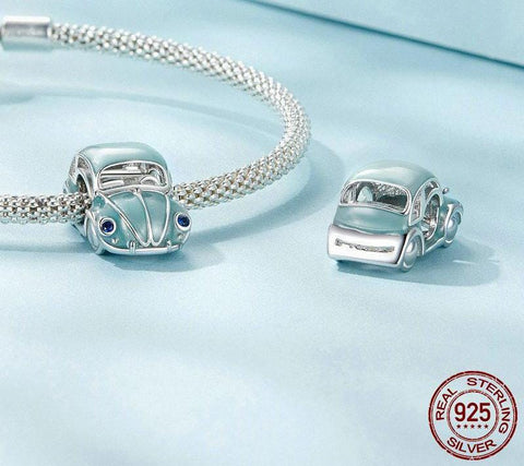 Bug Car Charm, car Charm S925 Sterling Silver Charms for Bracelet necklace