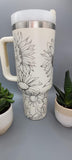 Sunflowers and Daisy, garden, flowers gift  40oz Double Wall Insulated Tumbler with Handles Gift for mom, Granny, sister, Niece