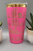 Book lover, stories, books pink and gold Laser Engraved 20oz Double Wall Insulated Tumbler Travel mug, Tumbler ,Gift for niece