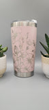 Hibiscus, flowers, floral, garden Laser Engraved Custom Seamless  20oz Double Wall Insulated Tumbler Travel mug