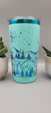 Adventure, Travel mug, Not all who wander are lost  Laser Engraved 20oz Double Wall Insulated Tumbler Travel mug, Seamless Tumbler