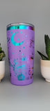 Moonlight Moths and Mushrooms Travel mug, Laser Engraved 20oz Double Wall Insulated Tumbler Travel mug, Seamless Tumbler