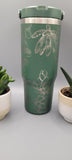 Succulents,  cactus, flowers, floral tumbler, Laser Engraved 30oz Double Wall Insulated Tumbler