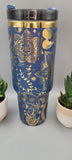 Boho, moons, crystals evil eye gift 40oz Double Wall Insulated Tumbler with Handles Gift for mom, Granny, sister, Niece