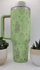Succulents, cactus, cacti Floral  40oz Double Wall Insulated Tumbler with Handles Gift for mom, Granny, sister, Niece