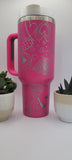 Hearts, Valentines, Love 40oz Double Wall Insulated Tumbler with Handles Gift for mom, Granny, sister, Niece
