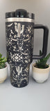 Cow, country and western, cactus 40oz Double Wall Insulated Tumbler with Handles Gift for mom, sister