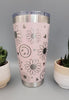 Emoji, Smiley faces and daisy's Laser Engraved 20oz Double Wall Insulated Tumbler Travel mug, Tumbler