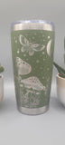 Moths and Moonlight travel mug Laser Engraved 20oz Double Wall Insulated Tumbler Travel mug, Seamless Tumbler ,Gift for daughter