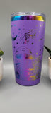 Moonlight Moths and Mushrooms Travel mug, Laser Engraved 20oz Double Wall Insulated Tumbler Travel mug, Seamless Tumbler