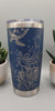 Turtles and octopus, Laser Engraved Ocean Tumbler  20oz Double Wall Insulated Travel Mug with Turtles & Octopus Marine Biology Gift Sea