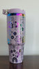 Ladybugs, Rainbows, Daisy light purple and rainbow Laser Engraved 30oz Double Wall Insulated Tumbler Custom Seamless Tumbler
