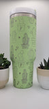Succulents, cactus, cacti Floral  40oz Double Wall Insulated Tumbler with Handles Gift for mom, Granny, sister, Niece