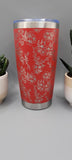 Cherry blossoms, flowers Laser Engraved 20oz Double Wall Insulated Tumbler Travel mug, Tumbler