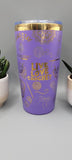 Crochet Travel mug, Laser Engraved 20oz Double Wall Insulated Tumbler Travel mug, Seamless Tumbler