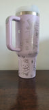 Cute Kitty, Kitten, anime Cat 40oz Double Wall Insulated Tumbler with Handles Gift for daughter,  sister, Niece, best friend