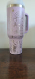 Cute Kitty, Kitten, anime Cat 40oz Double Wall Insulated Tumbler with Handles Gift for daughter,  sister, Niece, best friend