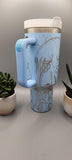 Manatees Ocean 40oz Double Wall Insulated Tumbler with Handles Gift for mom, Granny, sister, Niece