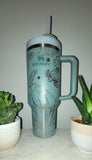 Original Stanley Turtles, under the Sea, ocean theme Engraved tumbler 40oz Double Wall Insulated Tumbler with Handles