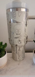 Radiology, X-ray Tech, Radiologist tumbler Xray tech, Bones 40oz Double Wall Insulated Tumbler with Handles Gift