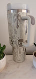 Radiology, X-ray Tech, Radiologist tumbler Xray tech, Bones 40oz Double Wall Insulated Tumbler with Handles Gift