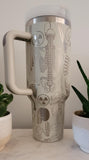 Radiology, X-ray Tech, Radiologist tumbler Xray tech, Bones 40oz Double Wall Insulated Tumbler with Handles Gift