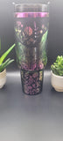 Horse and flowers, Horse Lover, Horseriding 40oz Double Wall Insulated Tumbler with Handles Gift for mom, sister