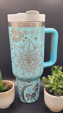 Boho, Dream catcher, Retro 40oz Double Wall Insulated Tumbler with Handles Gift