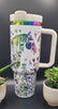 Horse and flowers, Horse Lover, Horseriding 40oz Double Wall Insulated Tumbler with Handles Gift for mom, sister