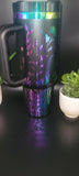 Horse and flowers, Horse Lover, Horseriding 40oz Double Wall Insulated Tumbler with Handles Gift for mom, sister