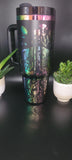 Horse and flowers, Horse Lover, Horseriding 40oz Double Wall Insulated Tumbler with Handles Gift for mom, sister